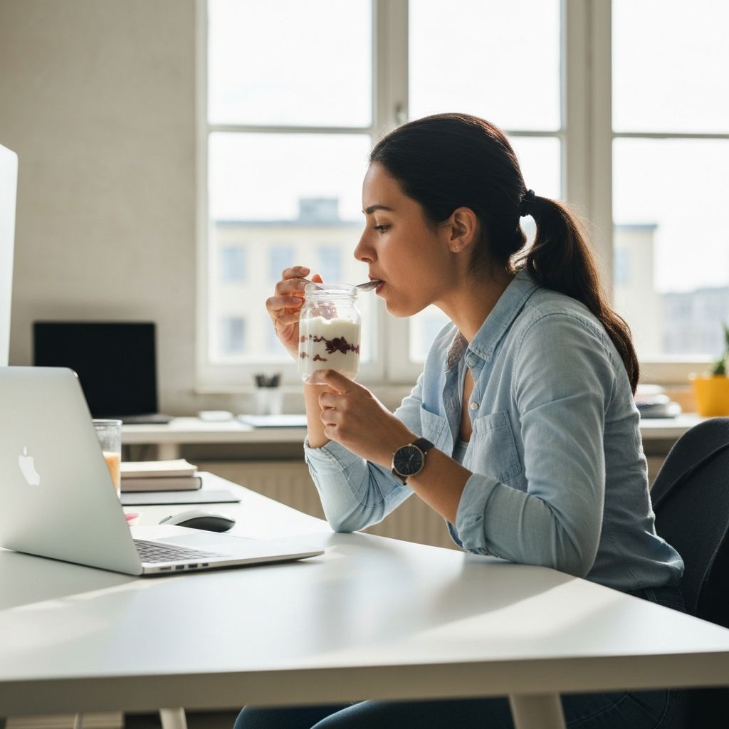 Busy workday eating patterns