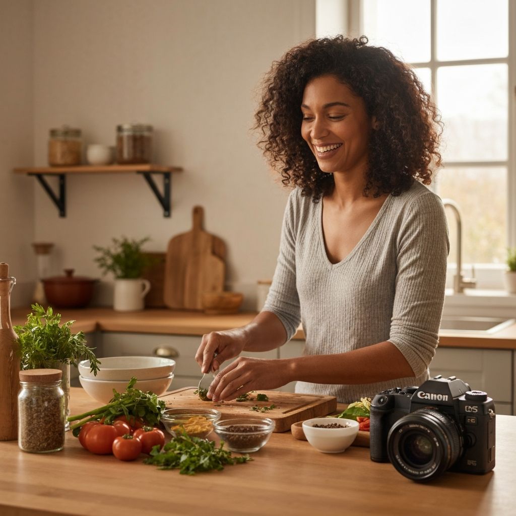Relaxed weekend meal preparation